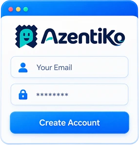 Account setup screen