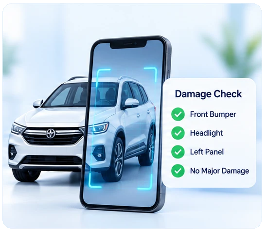 Illustrative vehicle damage inspection